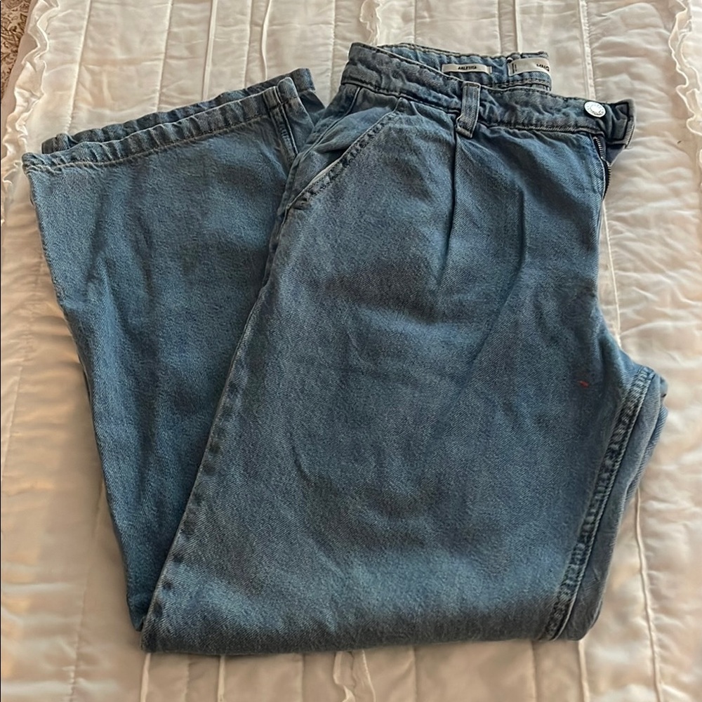 Mango Blue Relaxed Jeans with Straight Leg